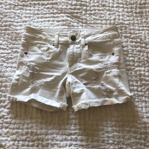 American Eagle White Denim Shorts